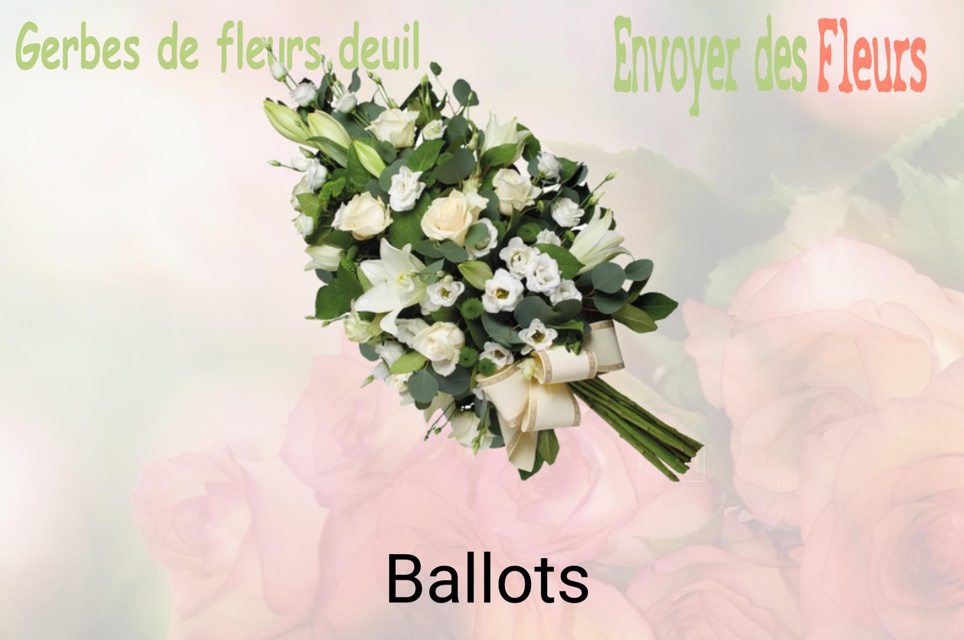 Gerbe de fleurs de deuil livrée à Ballots